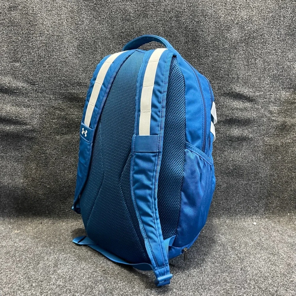 Under Armour 1361176‎ 426 Storm Hustle 5.0 Blue/White Backpack School Gym Travel